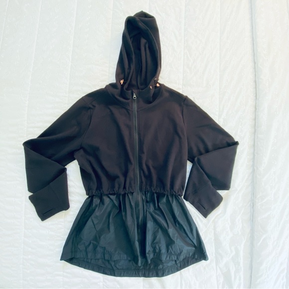 Athletica Works Active Lightweight Mixed Media Hoodie Jacket (Size L) 12-14🌹 - Picture 6 of 16